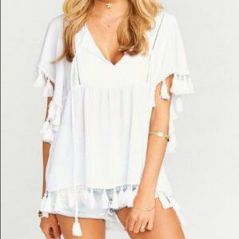 Show Me Your MuMu Tassel Blouse